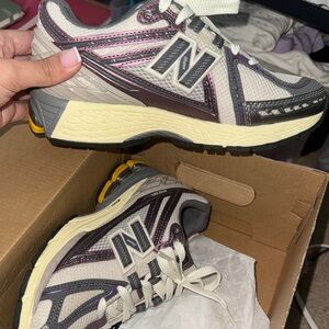 New Balance Women's Sneakers - Cream and Purple